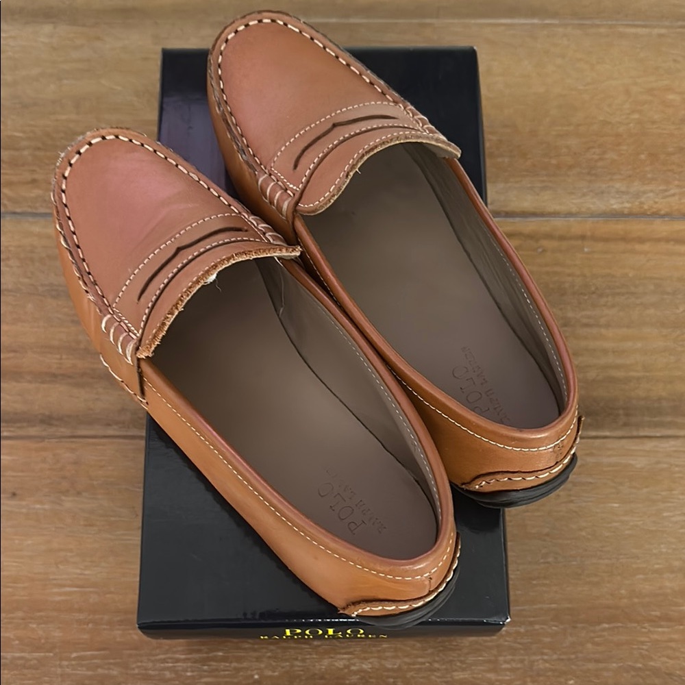 Polo Ralph Lauren Telly Tan Loafers size 2